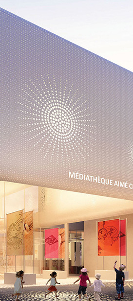 Mediatheque Aime Cesair par ArchiZ architecture
